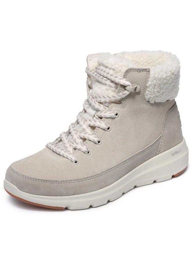 SKECHERS Women's Winter Boot Snow, Taupe, 40 EU - Image 1