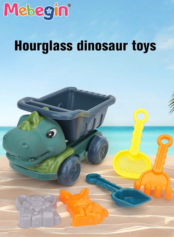 MEBEGIN 35 قطعة من ألعاب الشاطئ مع دلو الرمل والشاحنة القلابة والمجارف وقوالب الرمل للأطفال وألعاب الشاطئ ودلاء رمل الشاطئ للسفر على الشاطئ، مجموعة أدوات ألعاب الرمل في الهواء الطلق للأطفال والأطفال الصغار - Image 4