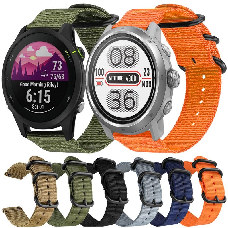 erorex 24Mm Ring Buckle Nylon Canvas Watch Band(Midnight Blue) - Image 3