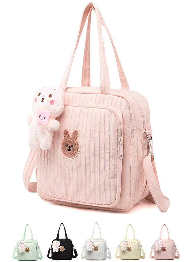 NIKUKY Baby Diaper Bag Tote, Cute Small Crossbody Nappy Mommy Bag, Lightweight Travel & Hospital Multifunction Storage Tote - Image 1