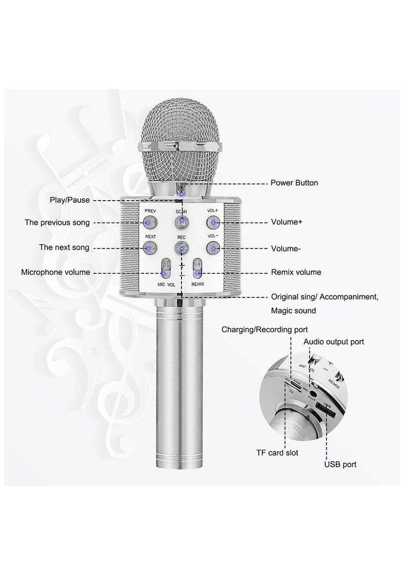 Bluetooth Microphone for kids Birthday Gift Toys for Age 3 4 5 6 7 8 9 10 Girls Boys Wireless Karaoke Mircrophone Little Kid Gifts Toy for Toddler Children - Image 5