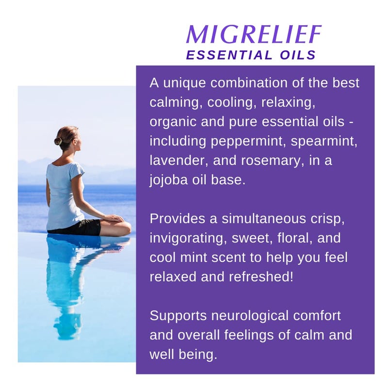MigreLief Comfort Stick, Migraine and Headache Essential Oil Roll-On - Peppermint Lavender - 10ml - Image 4