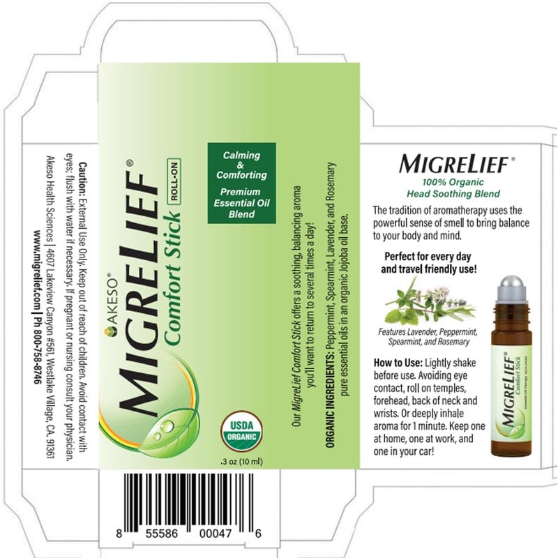 MigreLief Comfort Stick, Migraine and Headache Essential Oil Roll-On - Peppermint Lavender - 10ml - Image 2