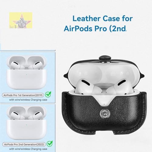 Like Star AirPod Pro/Pro2 Camouflage Leather case Cover Shockproof with Loss Prevention Clip for Apple Air-Pods Pro/Pro2 Wireless Charging Case (Army Grey) - Image 4