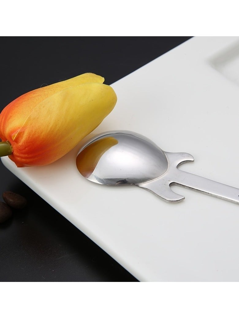 Generic - 1pc Unique Guitar-Shaped Stainless Steel Spoon for Coffee, Tea, Desserts, Ice Cream - Durable Kitchen Accessory with Flatware Design and Rust-Resistant for Long-Lasting Use - Image 1