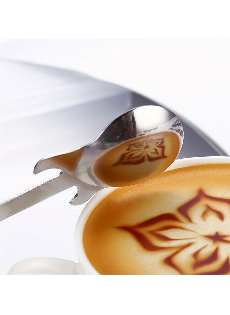 Generic - 1pc Unique Guitar-Shaped Stainless Steel Spoon for Coffee, Tea, Desserts, Ice Cream - Durable Kitchen Accessory with Flatware Design and Rust-Resistant for Long-Lasting Use - Image 1