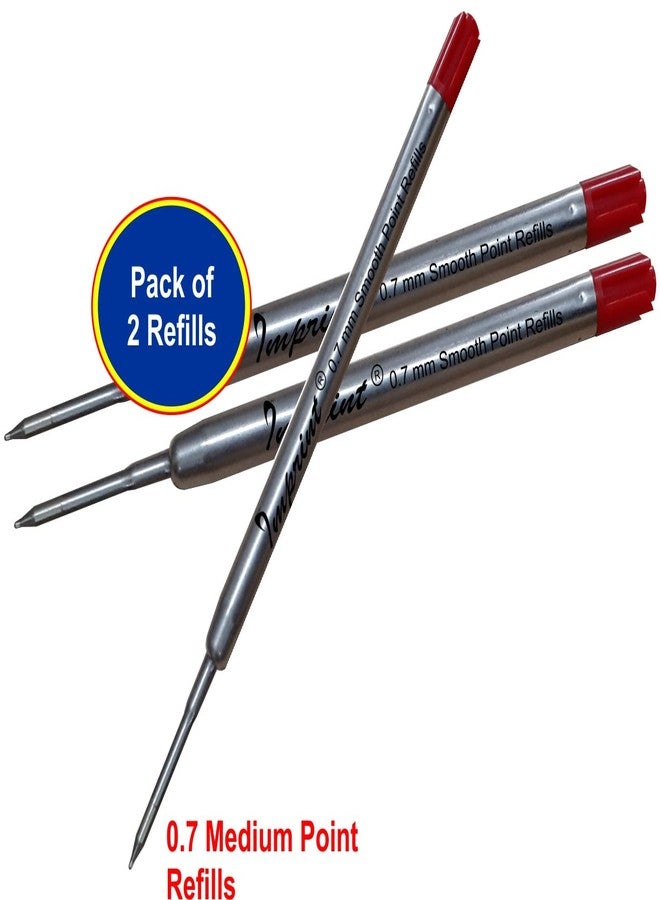 إمبرينت عبوات حبر جاف من إمبرينت، حبر سلس التدفق، مناسبة لجميع أنواع الأقلام، رأس معدني 0.7 مم، عبوة من قطعتين، حبر أحمر - Image 4