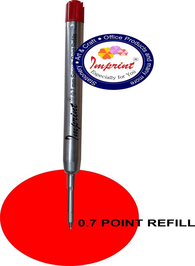 إمبرينت عبوات حبر جاف من إمبرينت، حبر سلس التدفق، مناسبة لجميع أنواع الأقلام، رأس معدني 0.7 مم، عبوة من قطعتين، حبر أحمر - Image 3