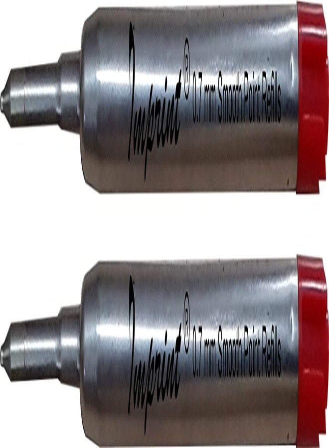 إمبرينت عبوات حبر جاف من إمبرينت، حبر سلس التدفق، مناسبة لجميع أنواع الأقلام، رأس معدني 0.7 مم، عبوة من قطعتين، حبر أحمر - Image 1