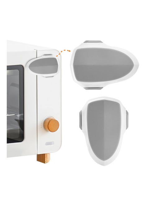 Oven Door Lock, Child Safety Baby Proof Childproof Front Lock Easy to Install and Use Heat-Resistant Durable Material, with 3M Adhesive, No Screws or Drill for Toddlers(2 Pcs)