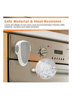 Y&D Oven Door Lock, Child Safety Baby Proof Childproof Front Lock Easy to Install and Use Heat-Resistant Durable Material, with 3M Adhesive, No Screws or Drill for Toddlers(2 Pcs)  - Image 3