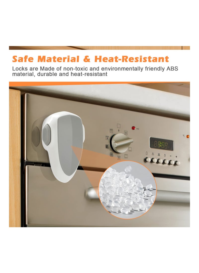 Y&D - Oven Door Lock, Child Safety Baby Proof Childproof Front Lock Easy to Install and Use Heat-Resistant Durable Material, with 3M Adhesive, No Screws or Drill for Toddlers(2 Pcs) - Image 1