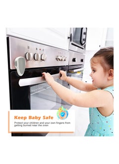 Y&D Oven Door Lock, Child Safety Baby Proof Childproof Front Lock Easy to Install and Use Heat-Resistant Durable Material, with 3M Adhesive, No Screws or Drill for Toddlers(2 Pcs)  - Image 2