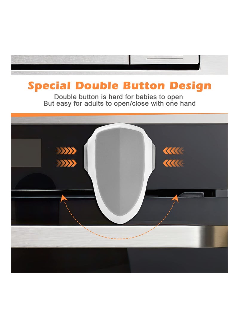 Y&D - Oven Door Lock, Child Safety Baby Proof Childproof Front Lock Easy to Install and Use Heat-Resistant Durable Material, with 3M Adhesive, No Screws or Drill for Toddlers(2 Pcs) - Image 1