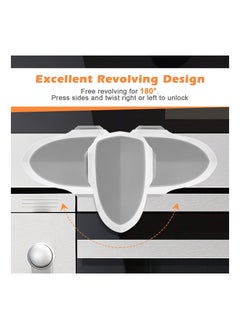 Y&D Oven Door Lock, Child Safety Baby Proof Childproof Front Lock Easy to Install and Use Heat-Resistant Durable Material, with 3M Adhesive, No Screws or Drill for Toddlers(2 Pcs)  - Image 4
