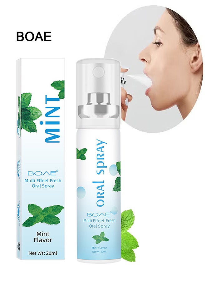BOAE Multi Effeet Fresh Oral Spray 20ml, Bad Breath Treatment For Adults, Mint Flavor Mouth Freshener, Effective Mouth Spray, Breath Freshener Spray, Oral Care Spray, Mouth Healthy Care - Image 1