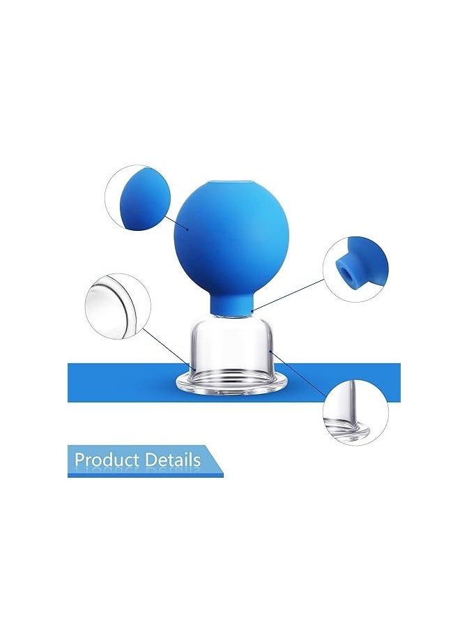 Generic - GEERDAN 4 Piece Cupping Glass Set, Facial Cupping Set, Face Vacuum Suction Massage Bowls Neck Head Face for Gede Body Area, for Firm Skin, Wrinkle Reduction, Detoxification, Stimulation Lymphatic Flow - Image 1