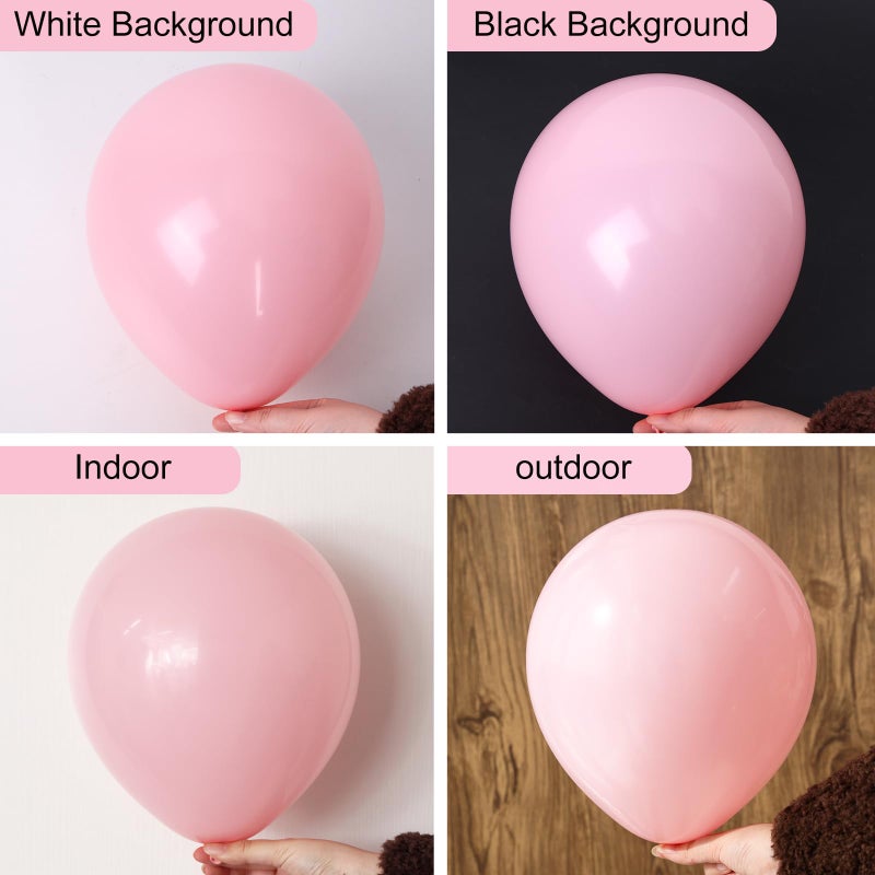 RUBFAC Pink Balloons 129pcs Light Pastel Pink Balloon Different Sizes 18 12 10 5 Inch for Valentine's Day Birthday Wedding Anniversary Baby Shower Garland Arch Party Decoration - Image 3