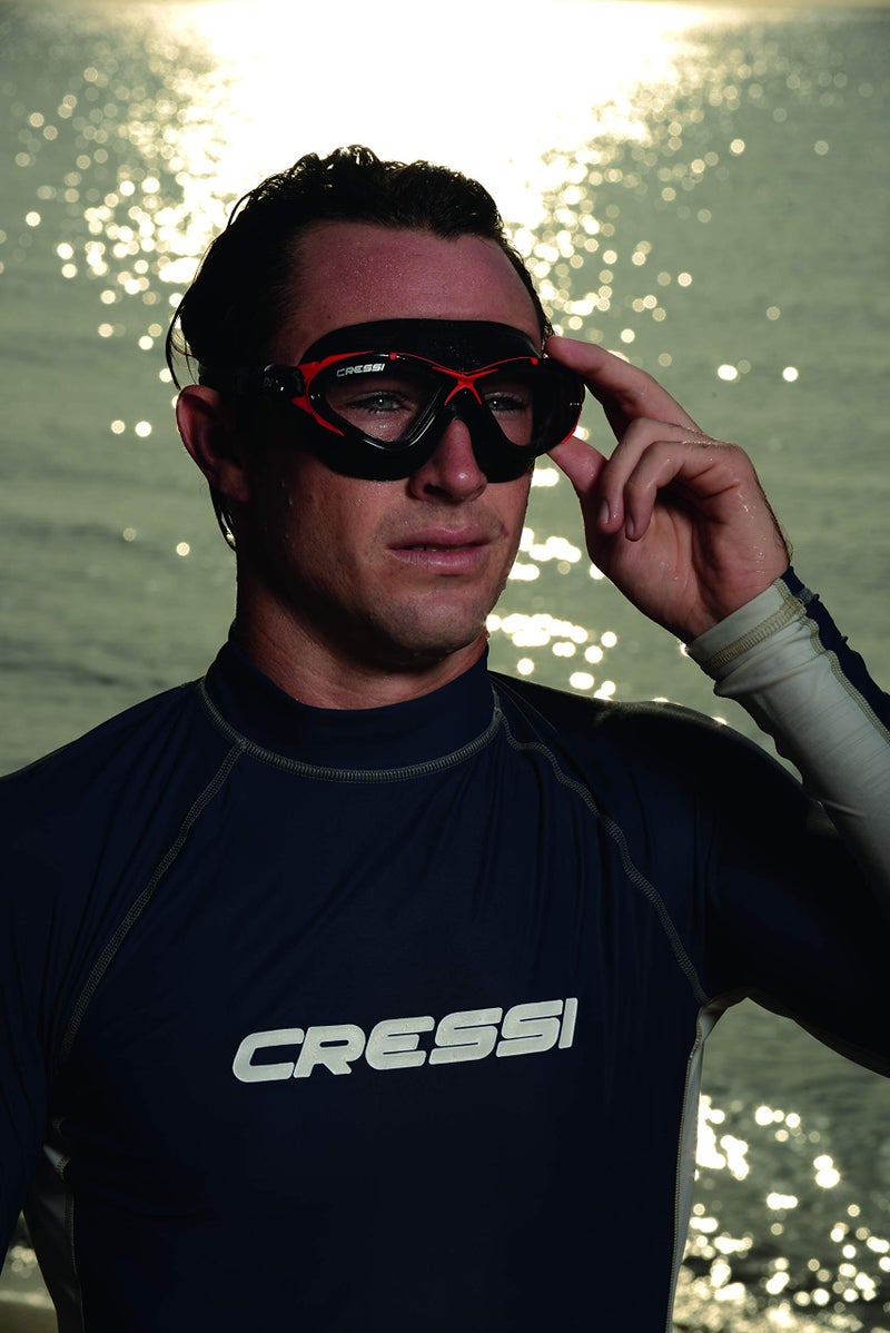Cressi Planet Crystal Silicone Swim Goggles, Black/Black/Red (DE202758) - Image 4
