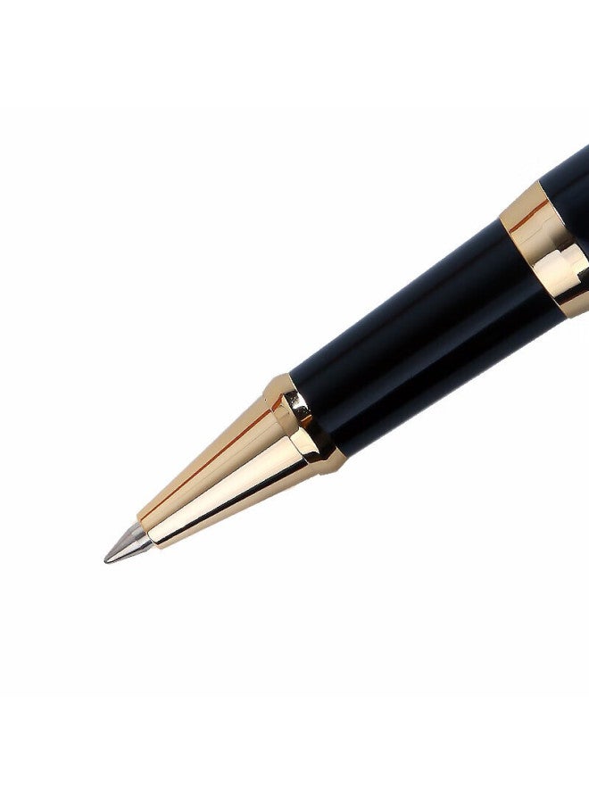 Pimio Ballpoint Pen Signing Pen Business Office Graduation Gift Pen Men And Women Gift Student Metal Signature Pen 0.5mm Mandolin Series 717 Bright Black Gold Clip - Image 4