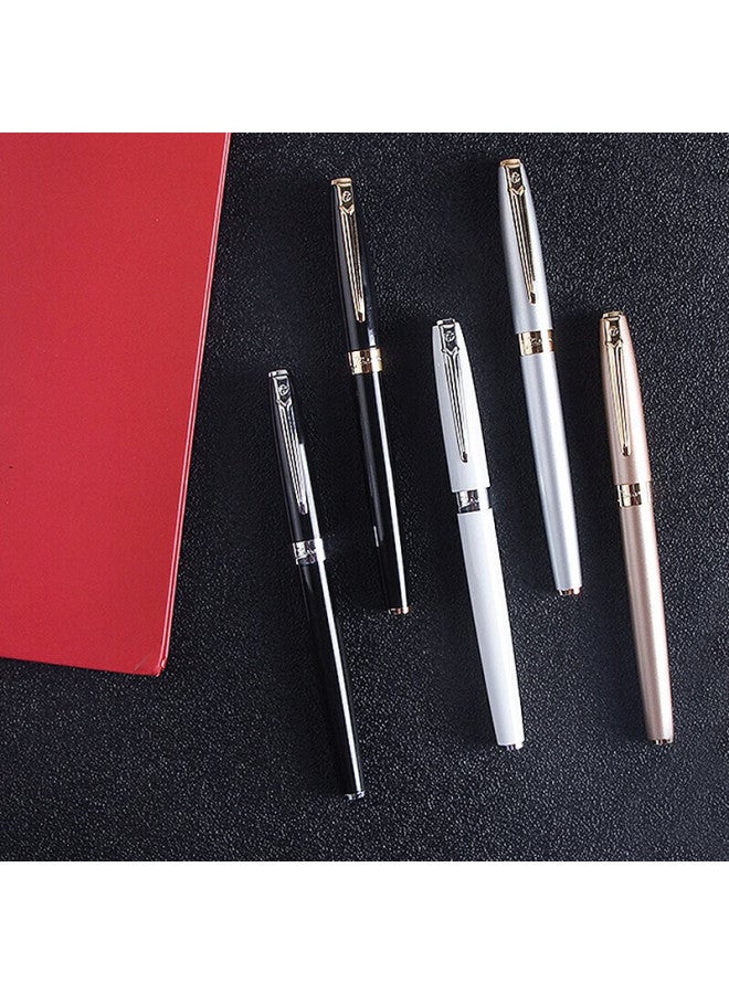 Pimio Ballpoint Pen Signing Pen Business Office Graduation Gift Pen Men And Women Gift Student Metal Signature Pen 0.5mm Mandolin Series 717 Bright Black Gold Clip - Image 2