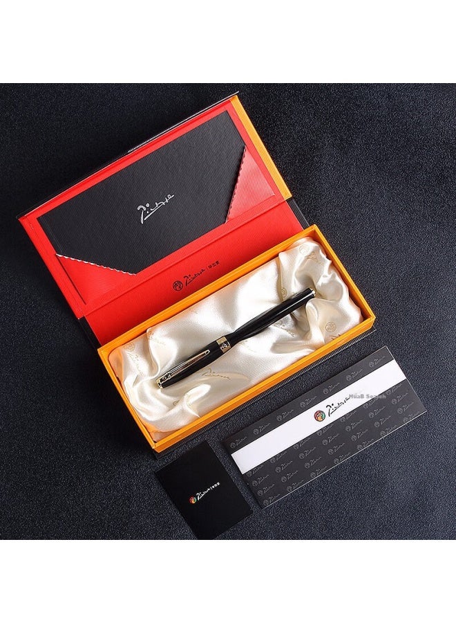 Pimio Ballpoint Pen Signing Pen Business Office Graduation Gift Pen Men And Women Gift Student Metal Signature Pen 0.5mm Mandolin Series 717 Bright Black Gold Clip - Image 5