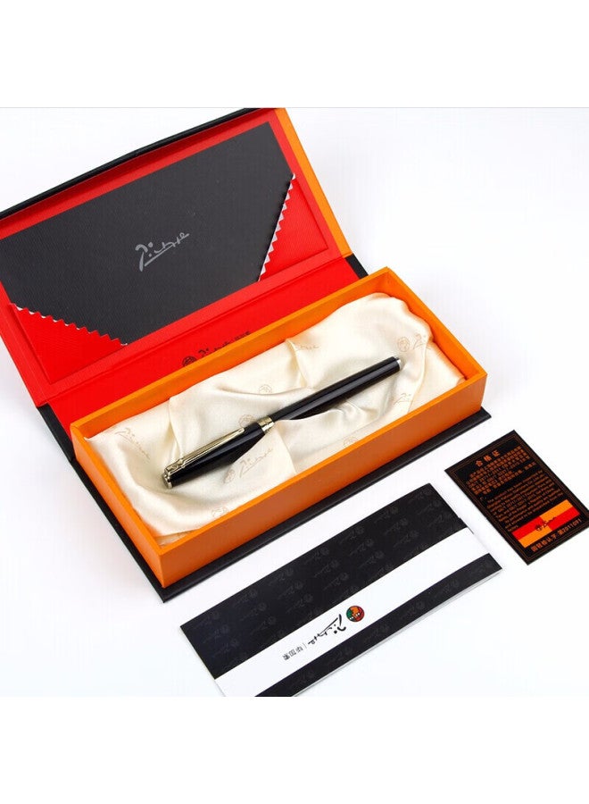 Pimio Ballpoint Pen Signing Pen Business Office Graduation Gift Pen Men And Women Gift Student Metal Signature Pen 0.5mm Mandolin Series 717 Bright Black Gold Clip - Image 3