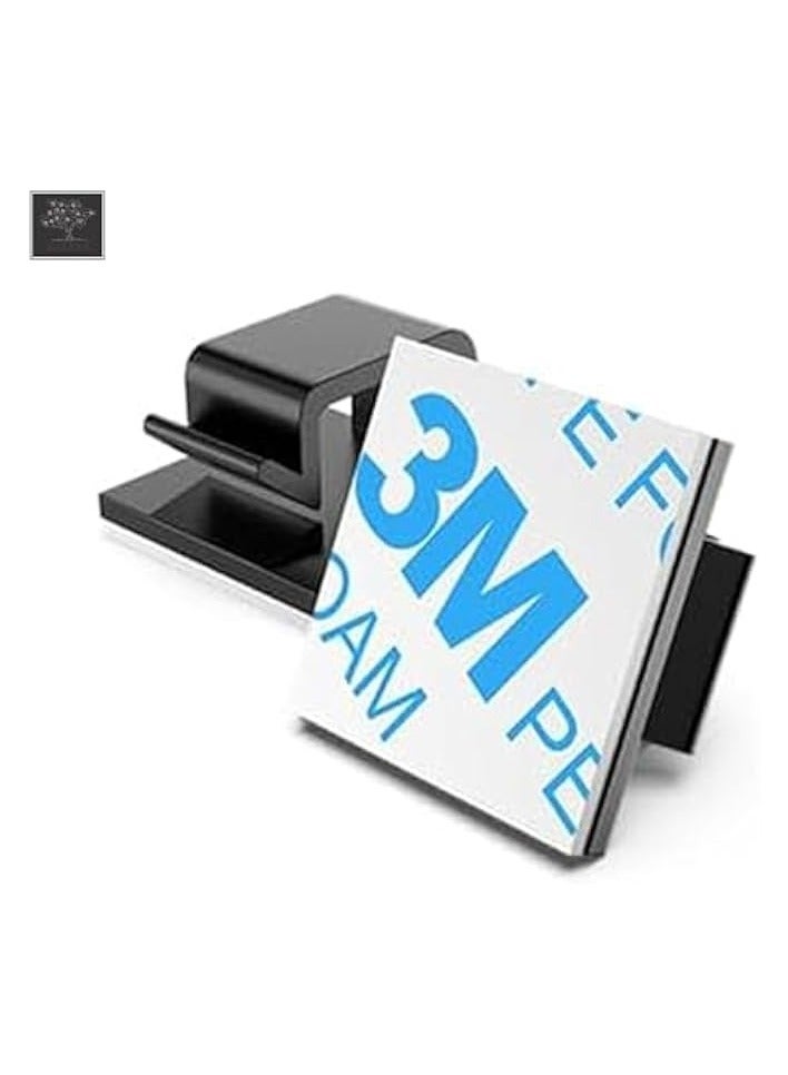 erorex 100 PCS Adhesive Cable Clips, Wall Wire Holder Cord Organizer for Cable Management Under Desk, Hide Cable, Light Clips Hooks for LED, HDMI, Extension Cord, Powder Cable - Image 2