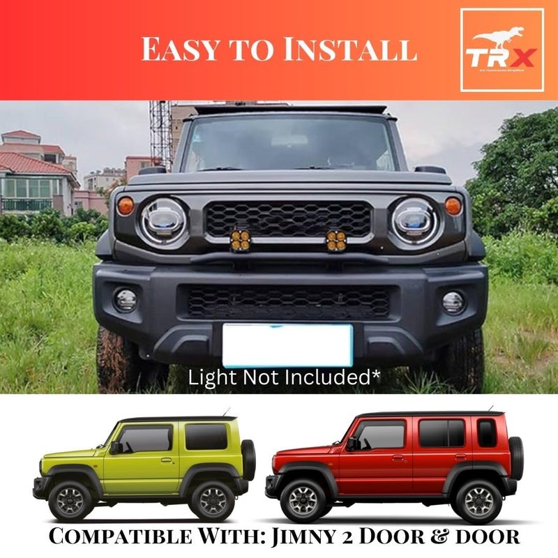  تي ار اكس اوتو قاعدة تركيب كشافات أمامية من TRX AUTO لسيارة Suzuki Jimny 2018–2025 – تصميم ألمنيوم خفيف الوزن - Image 4