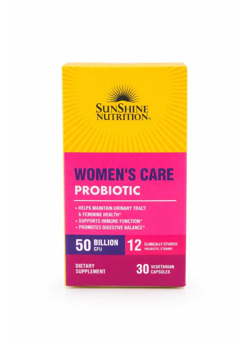 SUNSHINE NUTRITION WOMENS CARE PROBIOTIC 30 S