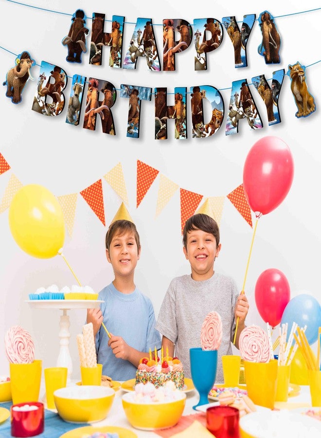 Seyal Icee Age Happy Birthday Banner Decoration - Colorful-Themed Party Banner - Fun Wall Decor for Birthday Celebrations-a wonderful happy birthday banner for a perfect celebration. - Image 4