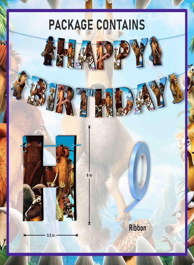 Seyal Icee Age Happy Birthday Banner Decoration - Colorful-Themed Party Banner - Fun Wall Decor for Birthday Celebrations-a wonderful happy birthday banner for a perfect celebration. - Image 2