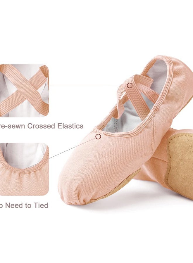 Stelle أحذية باليه نسائية من ستيل، أحذية رقص قماش مرنة، نعل مقسم للفتيات/البالغات، وردي باليه جديد، 5 - Image 3