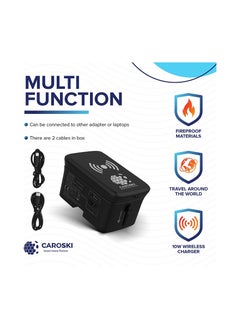 CAROSKI CAROSKI Universal Travel Adapter - International Wall Charger AC Adapter Plug with Wireless Charger 3.4A and Type-C - Fast Charging Travel Adapter  - Image 2