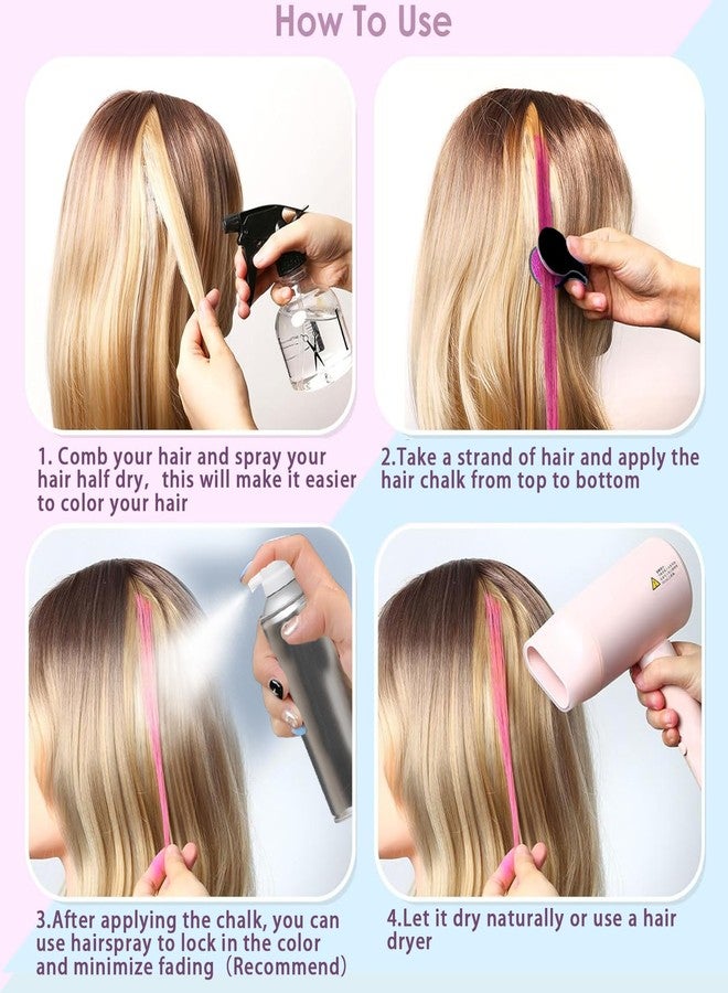 COLAYERIST Hair Chalk for Girls Washable, 10PCS Temporary Hair Color for Kids Adults, Temporary Hair Dye Wax Kids Makeup, Great Christmas Birthday Gifts for 6-10 Year Old Girl (Red etc.) - Image 2