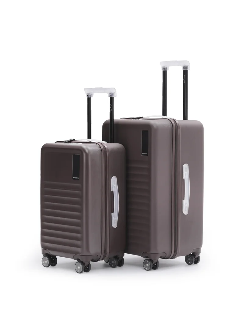 Mokobara The Aisle Trunk Set Of 2 - Durable Polycarbonate Material | Cool Beans, Brown