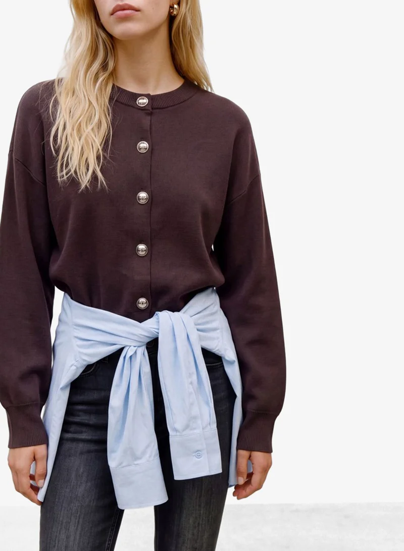 Vero Moda Long-Sleeve Crew Neck Cardigan