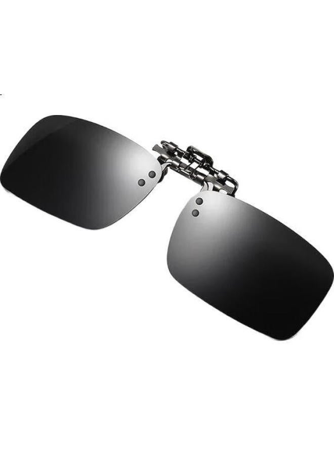 Lesca Lunetier Clip-On Polarized Photochromic Sunglasses For Myopia, Driving And Fishing, Day And Night Dual-Use Lens - Image 1
