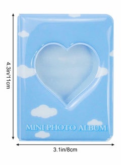 Captaintech 3 Inch Mini Photo Album Heart Hollow Card Binder Kpop Holder For Collecting Picture Name ID Business Cards Photos Camera 40 Pockets  - Image 3