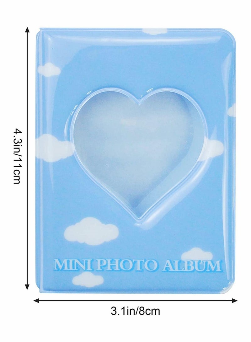 Captaintech 3 Inch Mini Photo Album Heart Hollow Card Binder Kpop Holder For Collecting Picture Name ID Business Cards Photos Camera 40 Pockets - Image 3