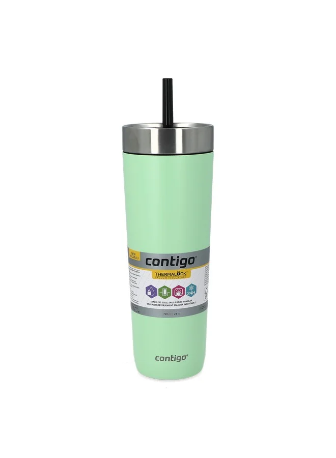 Contigo Luxe Thermalock Vacuum Insulation Stainless Steel Spill-Proof Tumbler Cucumber 24 oz 2212918