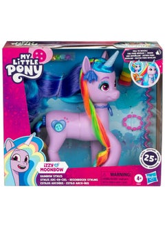my little Pony : Tell Your Tale Rainbow Styles Izzy Moonbow, Hair Styling Figure With Sounds, 9.5-Inch Unicorn Toys For Girls And Boys Ages 4+  - Image 2