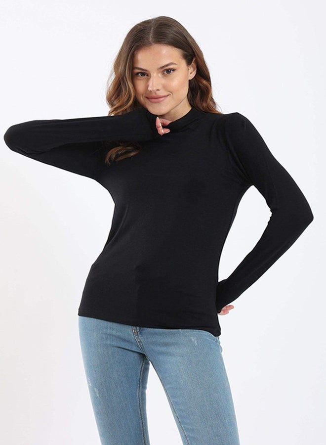 Carina High Neck Long Sleeve Top - Image 1