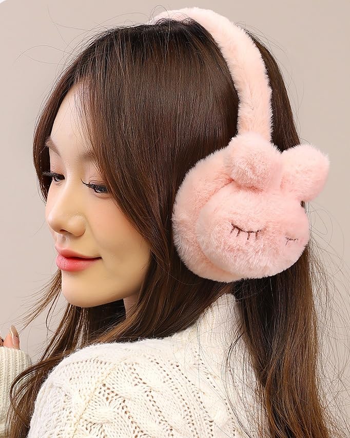 Alexvyan Winter Ear Muffs Cute Ear Warmers for Girls Boys Warm Earmuffs Soft Fur Cold Protection Earband Ear Protection Cuddly Winter Women & Men Accessories-Outdoor Running Cycling Bike - Image 4