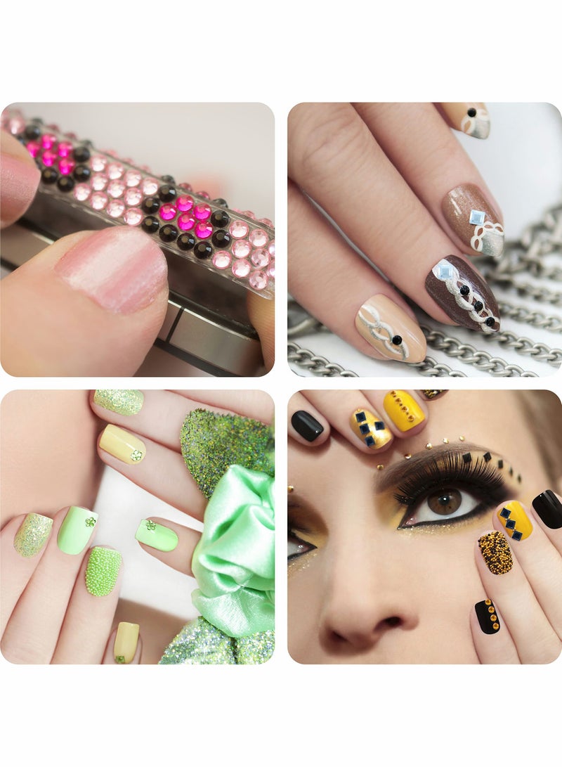 Self-Adhesive Face Gems for Women - 15 Colors & 3 Shapes (Round, Square, Flower) for Makeup, Nail Art & DIY Crafts - Sparkling Rhinestone Stickers - Image 2