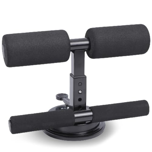 STRAUSS Sit-Up Bar | Portable Bar with Foam Handle and Rubber Suction | Push-ups Assistant Device for Weight Loss | Ideal for Abs Home Workout & Abdominal Curl Exercise Trainer, (Black) - Image 1