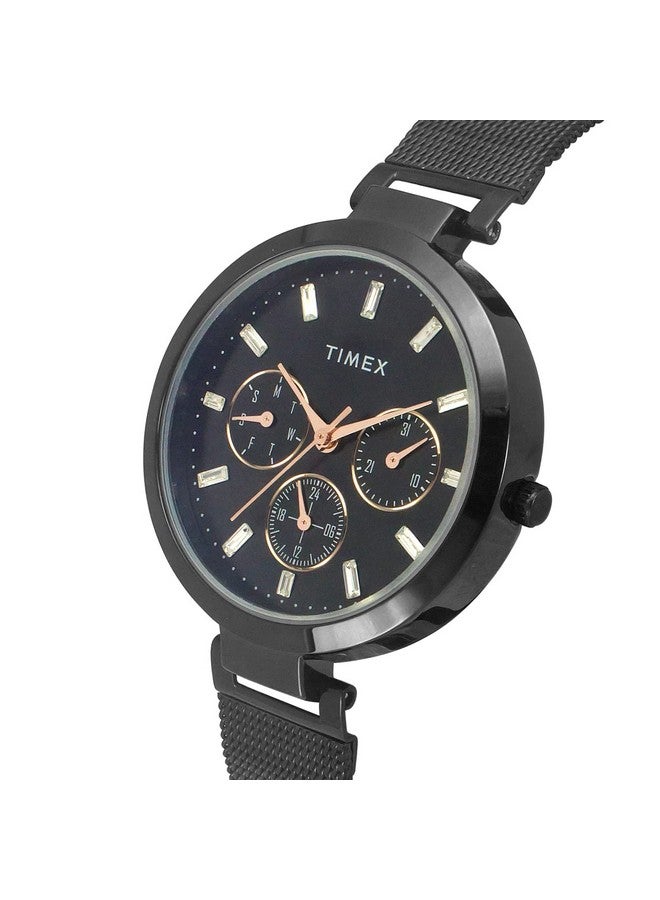 TIMEX Analog Black Colored Round Dial Multifunction Women's Watch-TW000X243 - Image 2