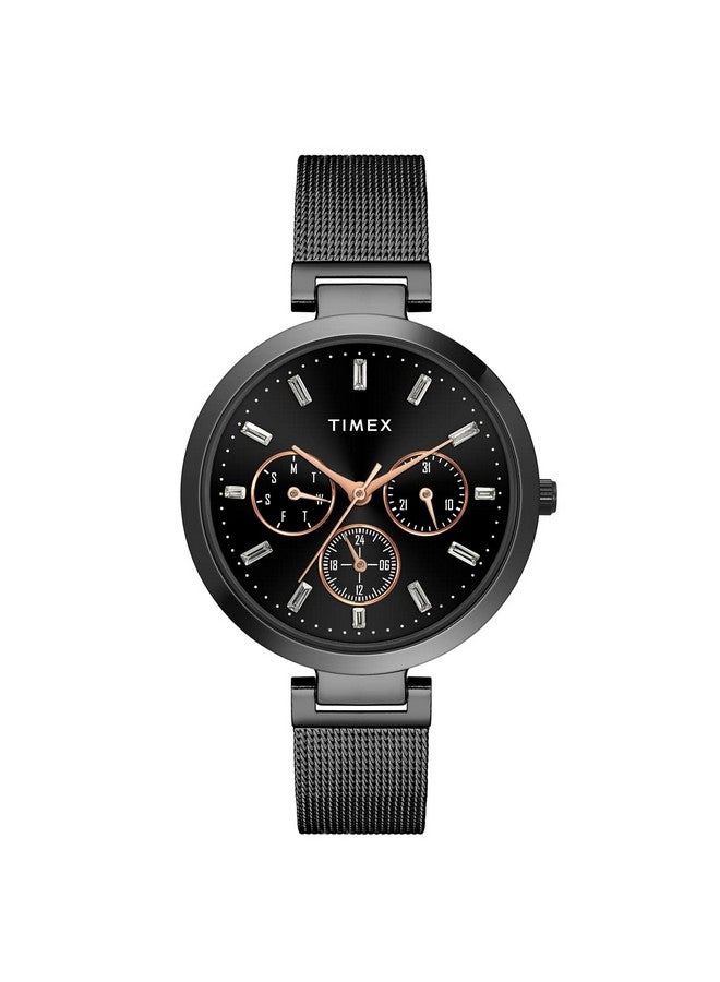 TIMEX Analog Black Colored Round Dial Multifunction Women's Watch-TW000X243 - Image 1
