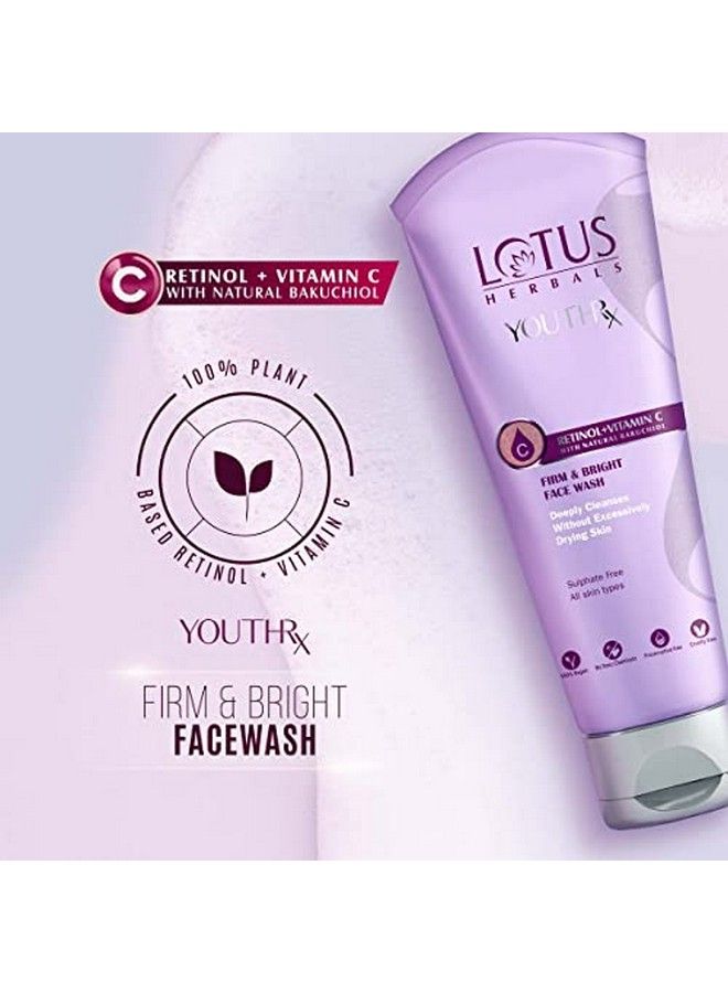 LOTUS HERBALS Youthrx Firm & Bright Face Wash ; Bakuchiol Retinol & Vitamin C ; Anti Ageing & Brightening ; 100Ml  - Image 3