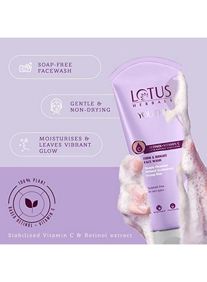 LOTUS HERBALS Youthrx Firm & Bright Face Wash ; Bakuchiol Retinol & Vitamin C ; Anti Ageing & Brightening ; 100Ml  - Image 5